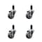 Service Caster 3'' SS Thermoplastic Rubber Wheel Swivel 1-1/4'' Expanding Stem Caster Set, 4PK SCC-SSEX20S314-TPRB-114-4 - alternate 1